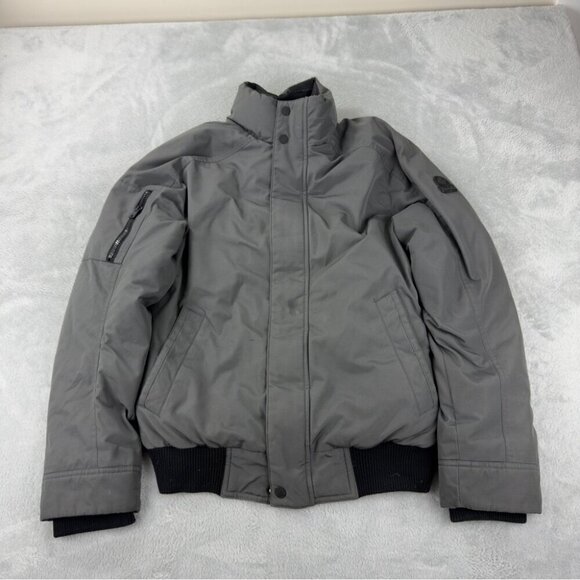 Roots Grey Puffer Jacket Men's Size Small 550 Duck Down Fill Power Winter Parka - Picture 1 of 16
